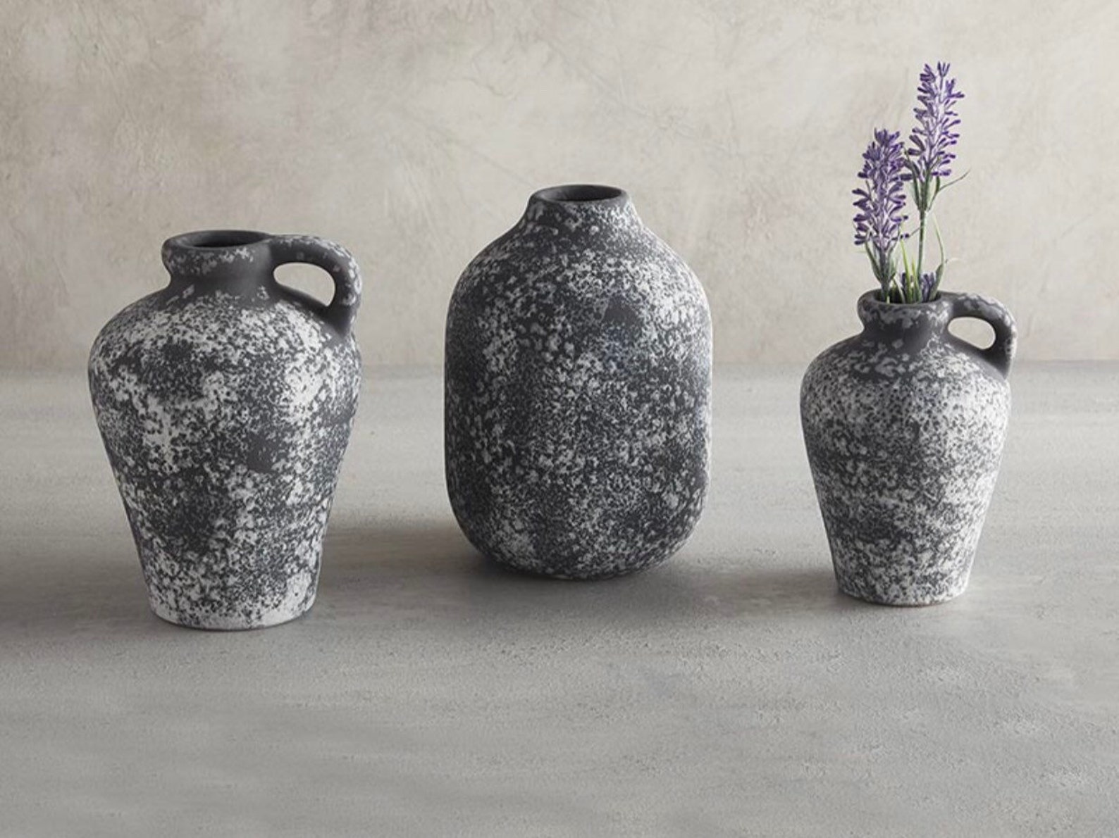 Vintage Black Vase Large Black Vase With Handle MTH Etsy