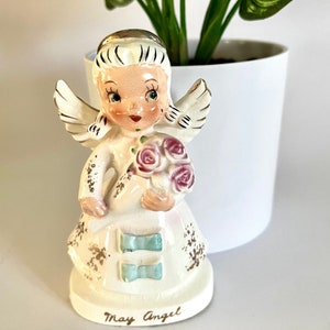 Vintage 1950&#39;s Lefton/Napco/ &quot;May Angel&quot; Ceramic Birthday Angel Figurine