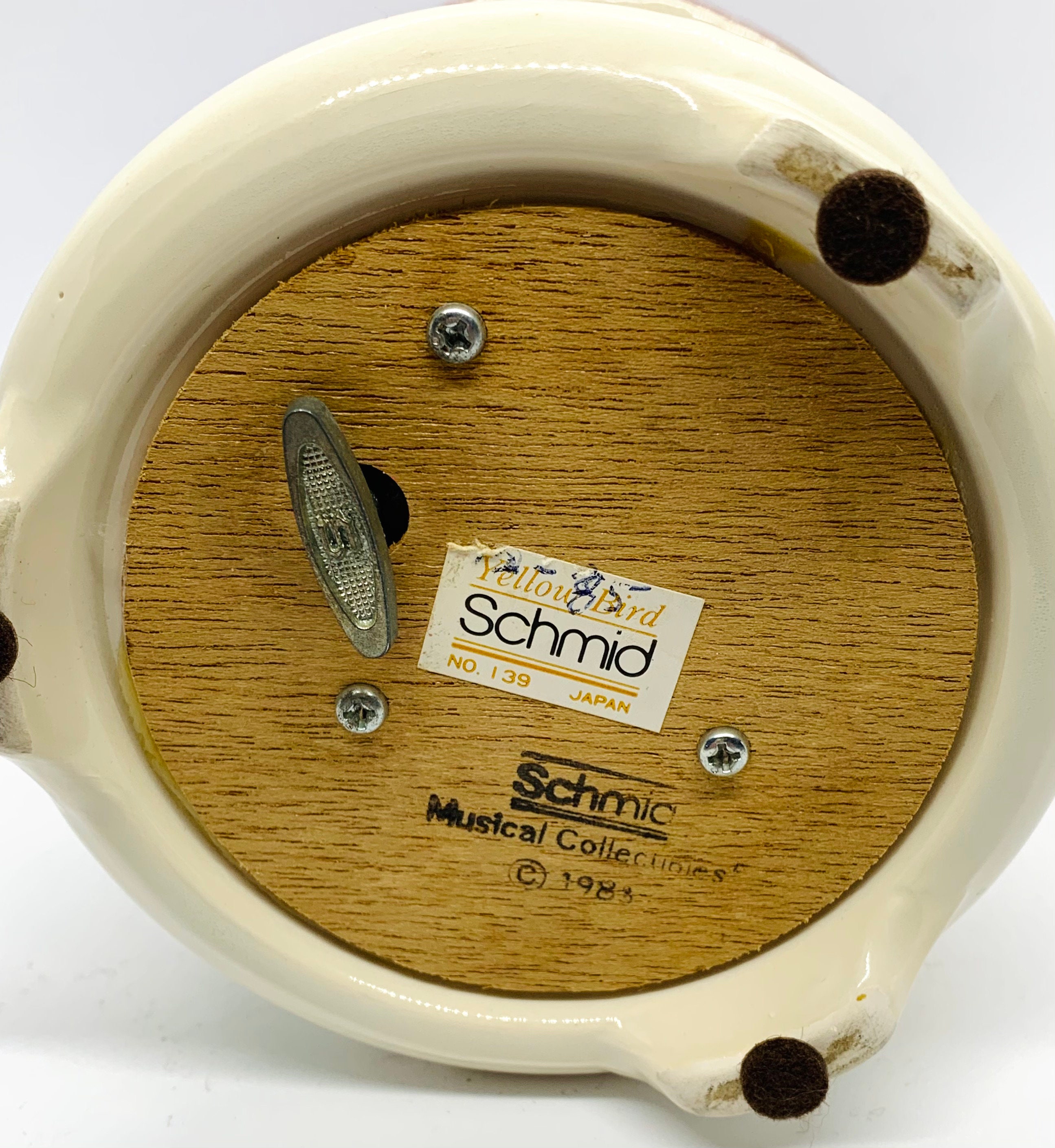 Vintage Schmid Motion Music Box Ceramic Birdhouse Plays Etsy