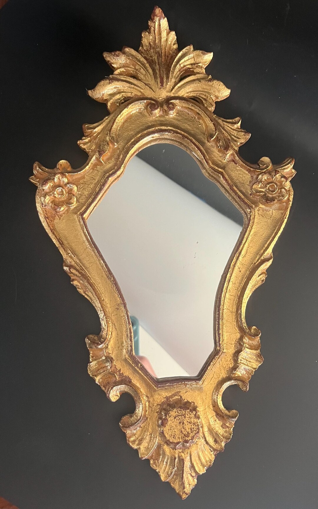 Vintage Italian Gold Gilt Mirror | Ornate Rococo Florentine Hollywood ...