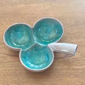 Stangl Pottery Terra Rose Cloverleaf Bowl~ Jade Green