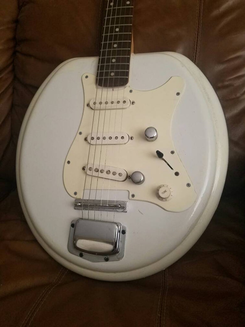 Toilet seat guitar Etsy