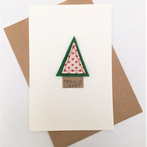 Cerdyn 'nadolig llawen' wedi ei bersonoleiddio // Personalised 'nadolig llawen' 'merry christmas' in Welsh Card image 1