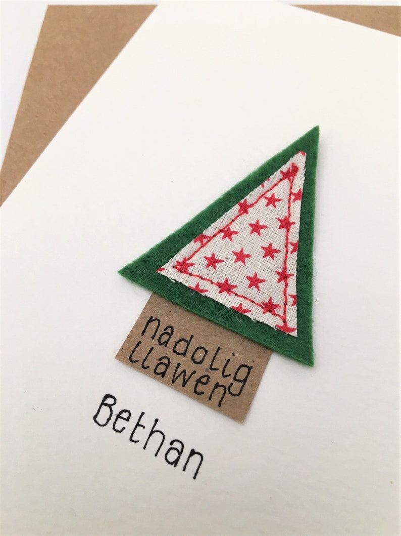 Cerdyn 'nadolig llawen' wedi ei bersonoleiddio // Personalised 'nadolig llawen' 'merry christmas' in Welsh Card image 5