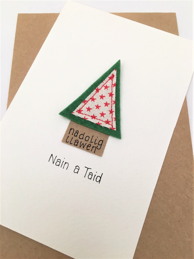 Cerdyn 'nadolig llawen' wedi ei bersonoleiddio // Personalised 'nadolig llawen' 'merry christmas' in Welsh Card image 4