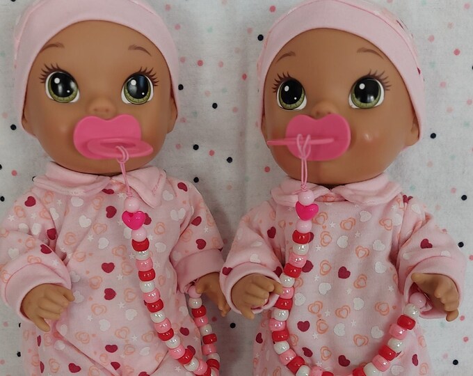 Baby Alive Twin Dolls and Outfits Hats Pacifiers Doll Diapers Handmade