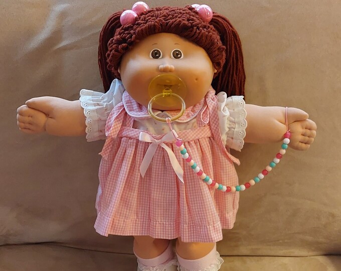 Cabbage Patch Doll With Brown Poodle & Ponytail Hair Brown Eyes CPK