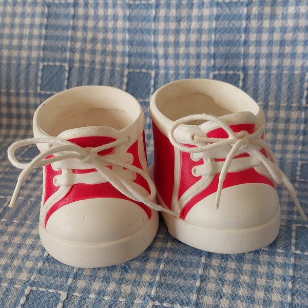 Cabbage Patch shoes red high top designer shoes vintage Rare and HTF great condition