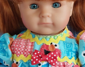 Vintage Zapf Creations Puppe 1986 roter Kopf blaue Schlafaugen