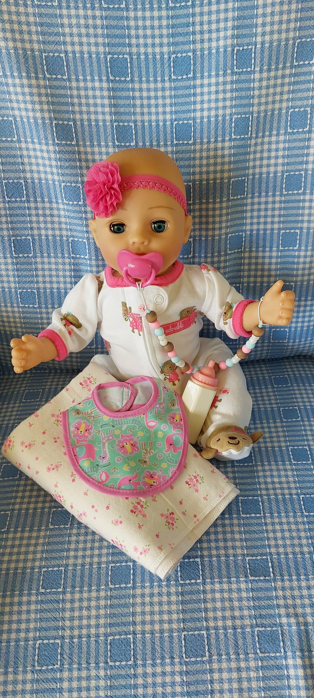 Adora Baby Doll Weighted Soft Body With Handmade Pacifier Holder ...