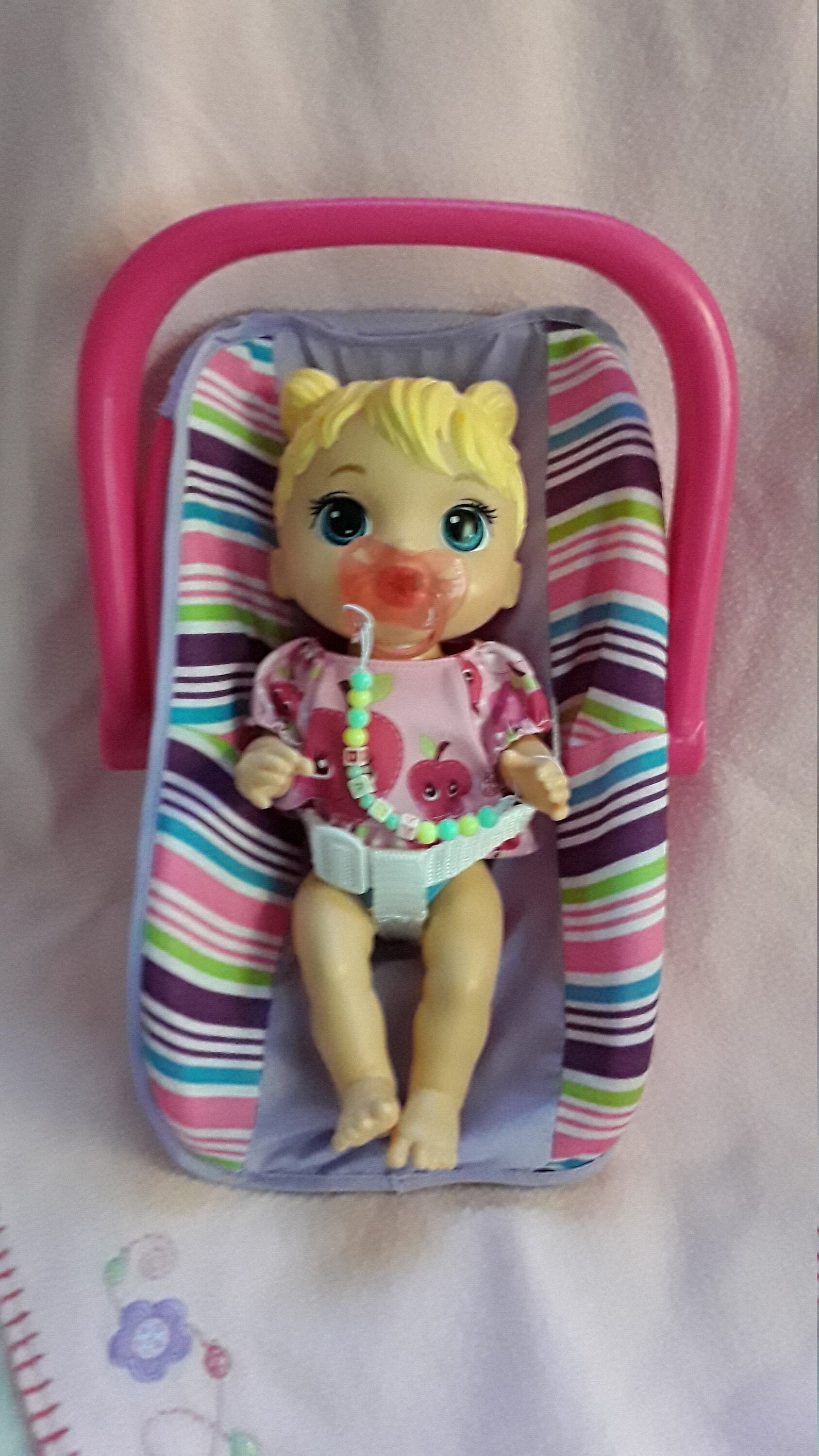 2018 BABY ALIVE INTERACTIVE Doll With Carrier Pacifier
