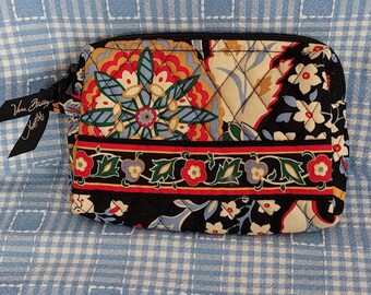 Vera Bradley Kosmetiktasche mit floralem Reißverschluss