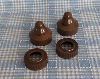 Nursmatic vintage 2 Nippelkappen & 2Mundstücke für Babyflaschen