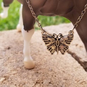 Traditional Gold Butterfly Necklace for Breyer Horses