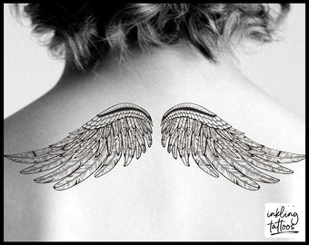 Angel Wings Tattoo Etsy