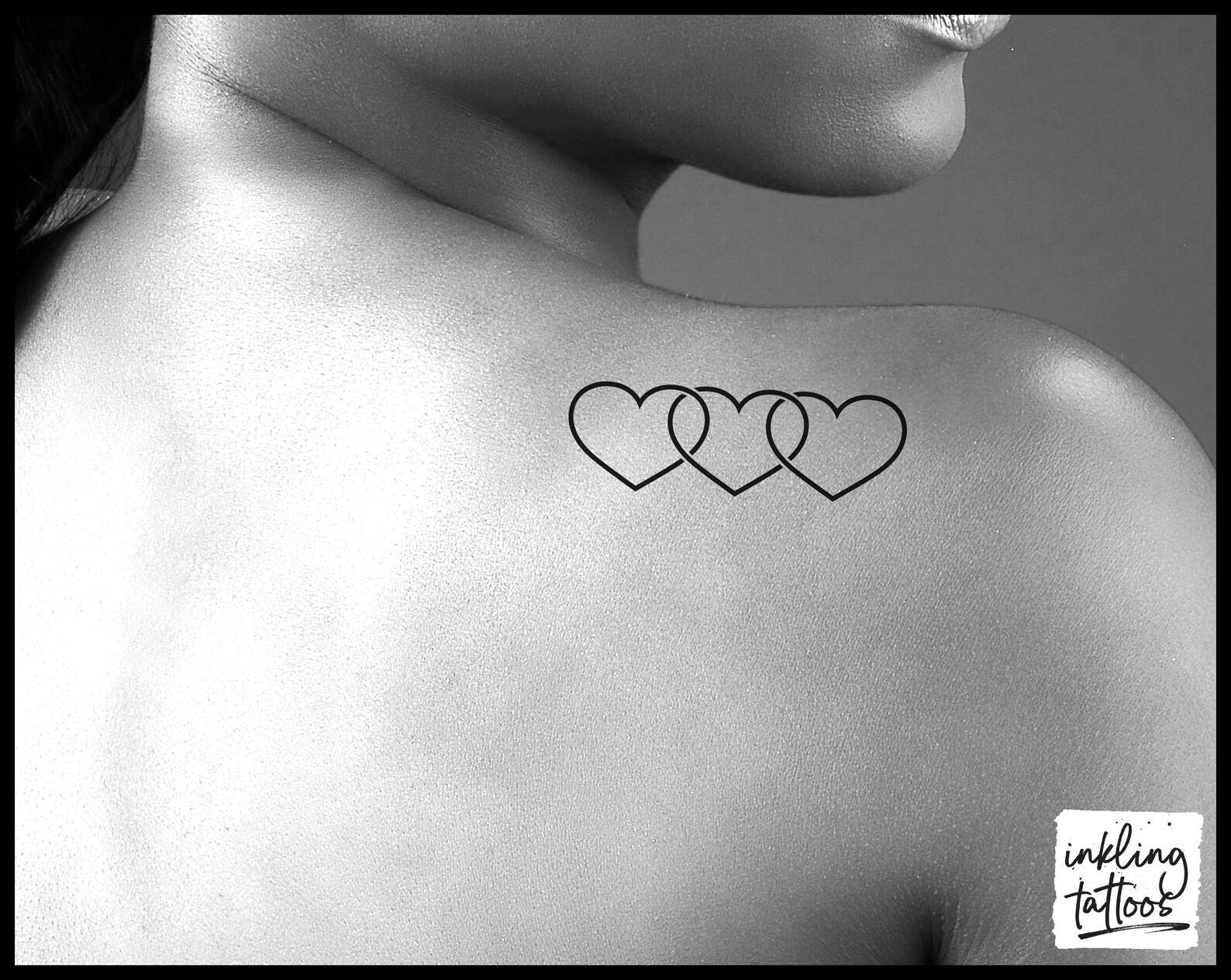 Linked Hearts Temporary Tattoo Valentine's Day Temporary Etsy