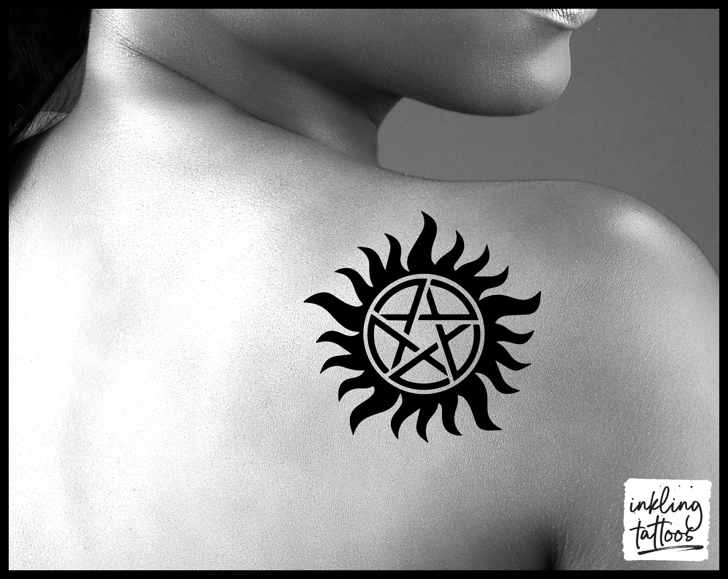 Satanic Pentagram  Save People Hunting Things The Family Anti Possession  Supernatural Tattoo PngSatanic Pentagram Png  free transparent png images   pngaaacom