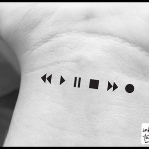 Audio Control Panel Temporary Tattoo, Pre-cut - Etsy