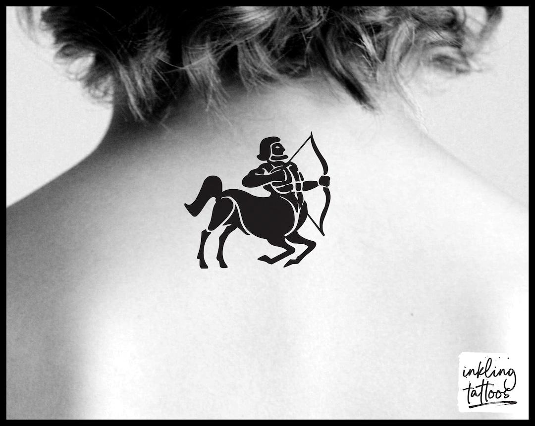 Zodiac Sagittarius Temporary Tattoo Pre-cut - Etsy Finland