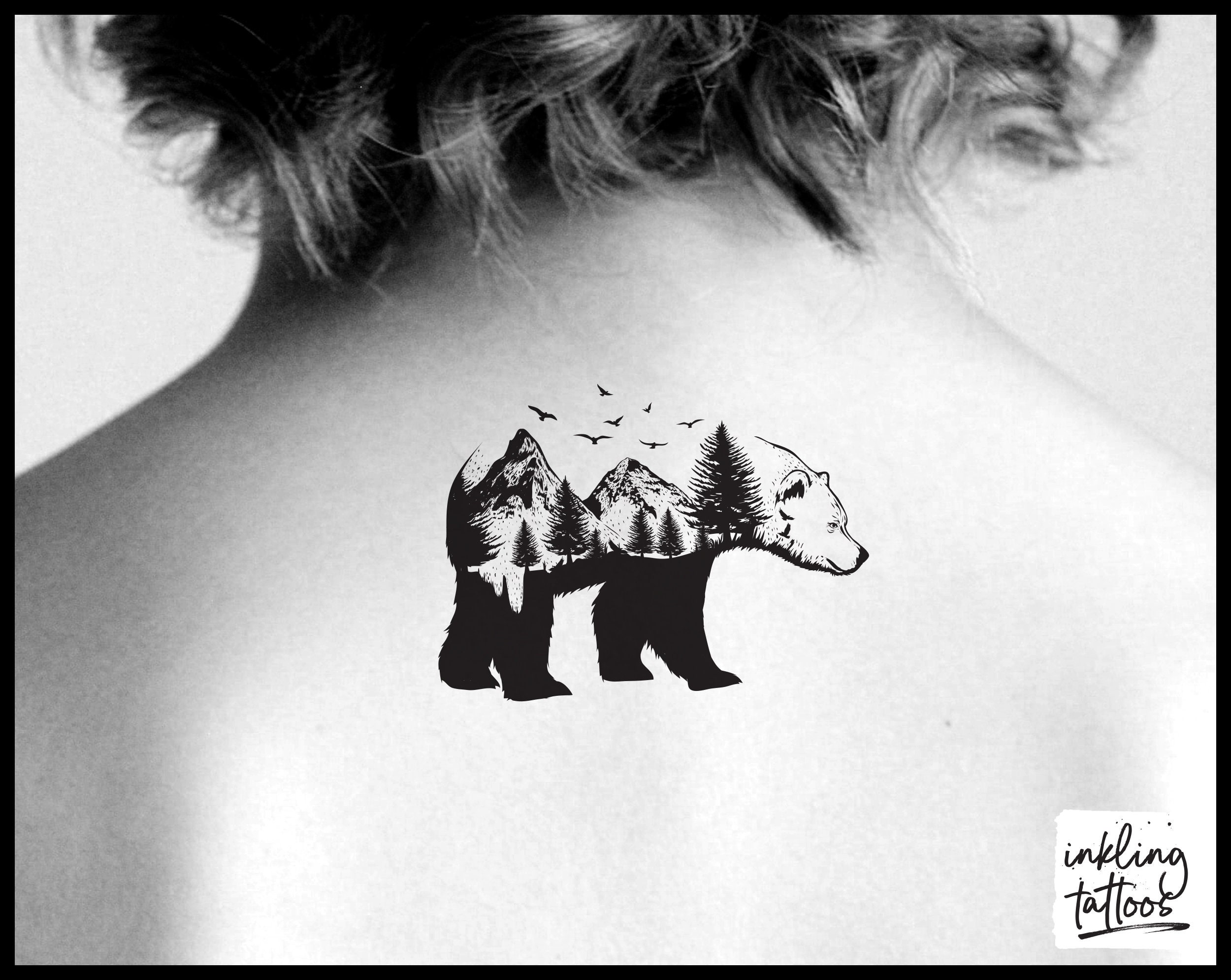 One Line Polar Bear Tattoo Sticker, Single Line Modern Minimal Temporary  Tattoos - Shop LAZY DUO TATTOO Temporary Tattoos - Pinkoi
