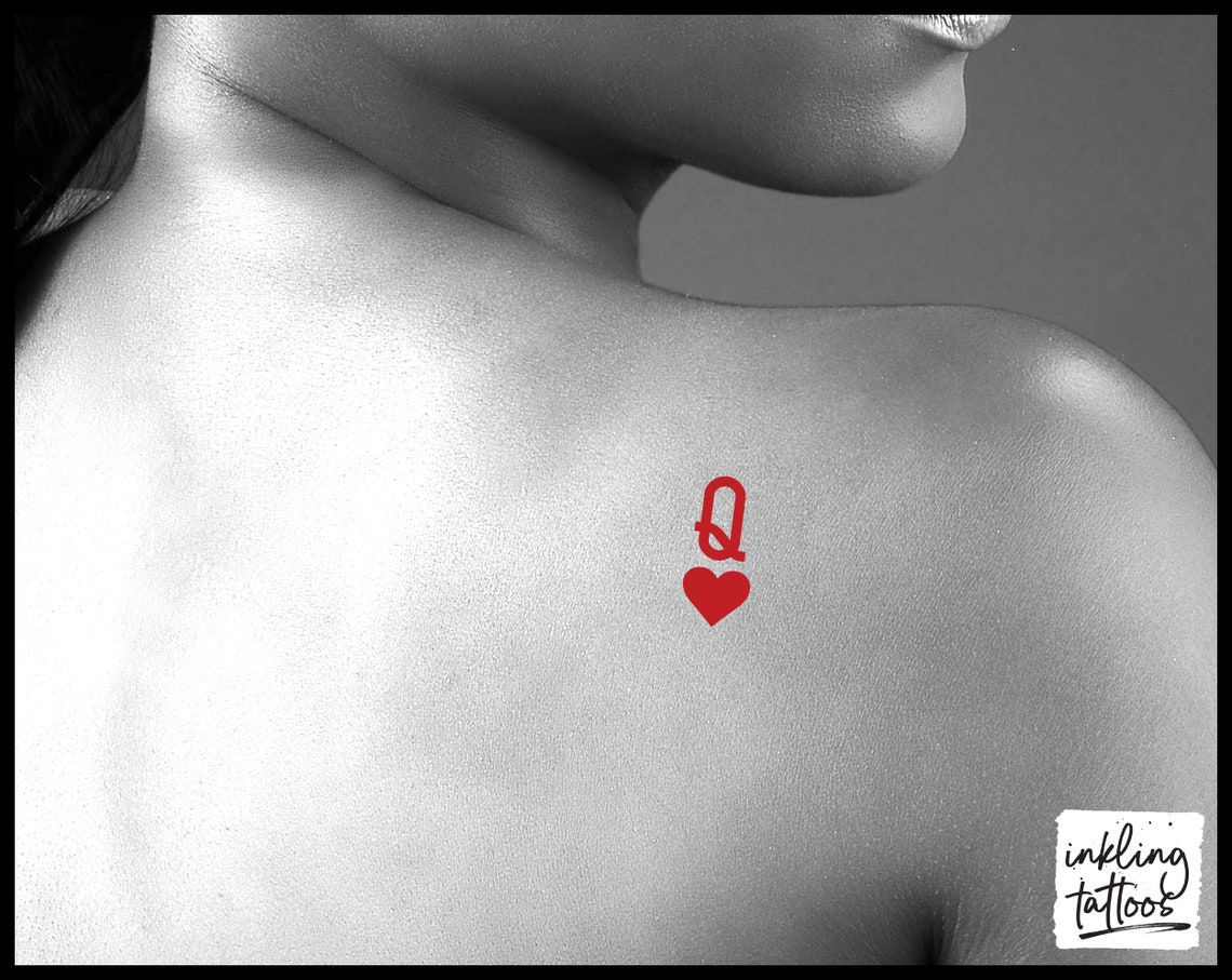 Königin der Herzen temporäre kleine Tattoo Freundin temporäre Etsy