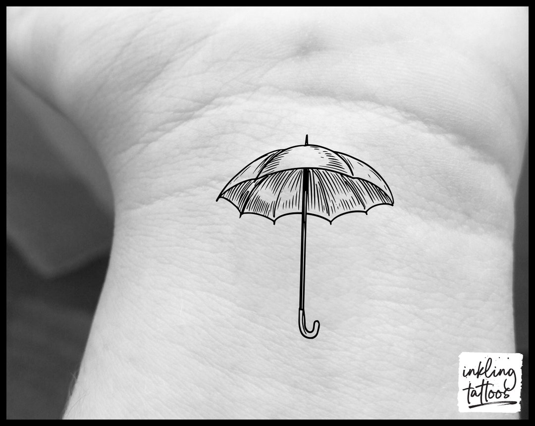 Umbrella Temporary Tattoo, Pre-cut - Etsy
