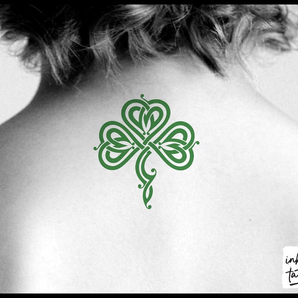 Choose Your Design Shamrock Temporary Tattoo, Pre-Cut