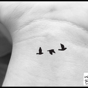 Flying Birds Temporary Tattoo Pre-cut - Etsy