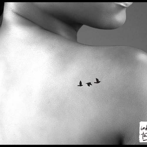 Flying Birds Temporary Tattoo Pre-cut - Etsy Flying Birds Temporary Tattoo Pre-cut - Etsy