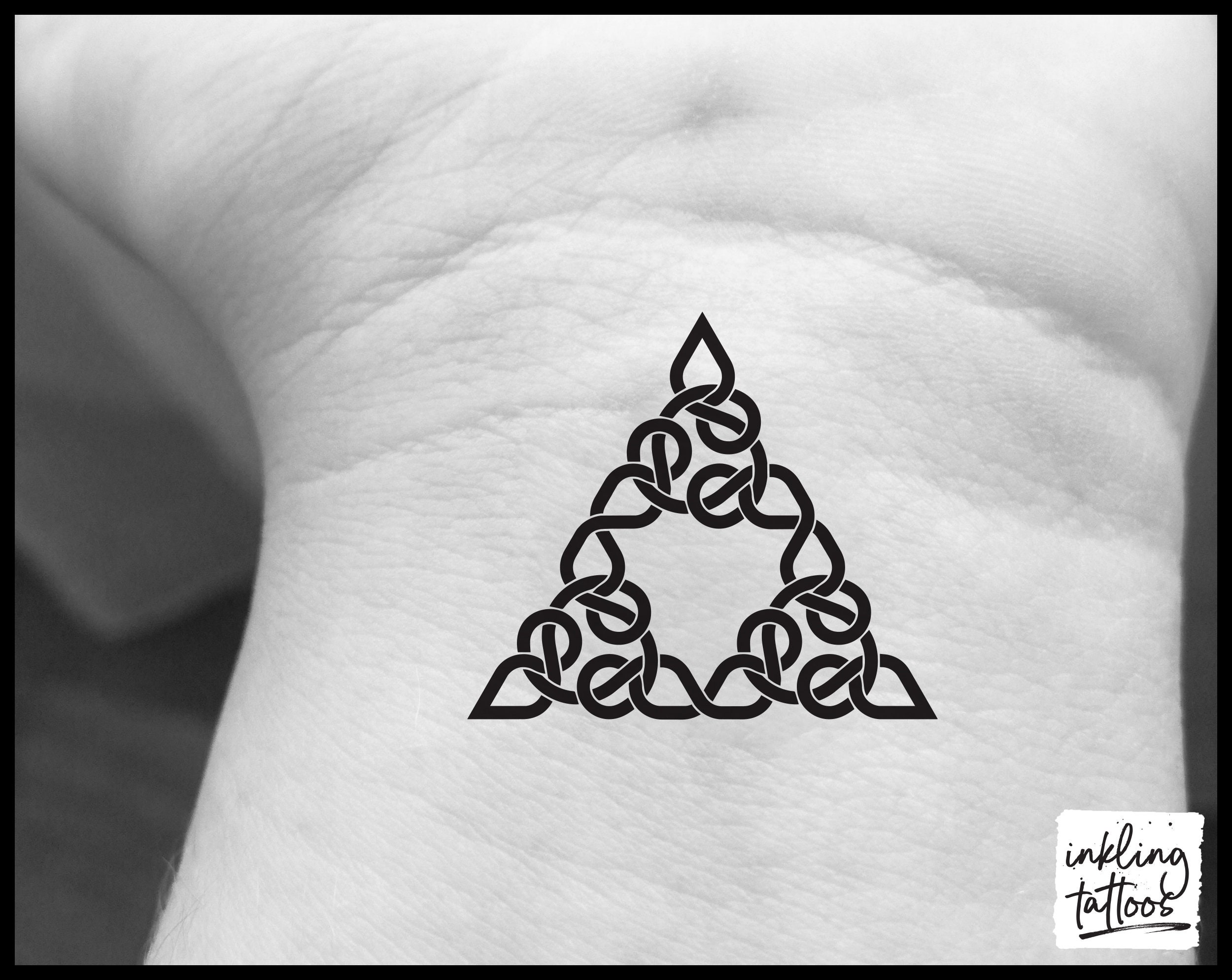 Triple Spiral Tattoo with Celtic Design — LuckyFish, Inc. and Tattoo Santa  Barbara
