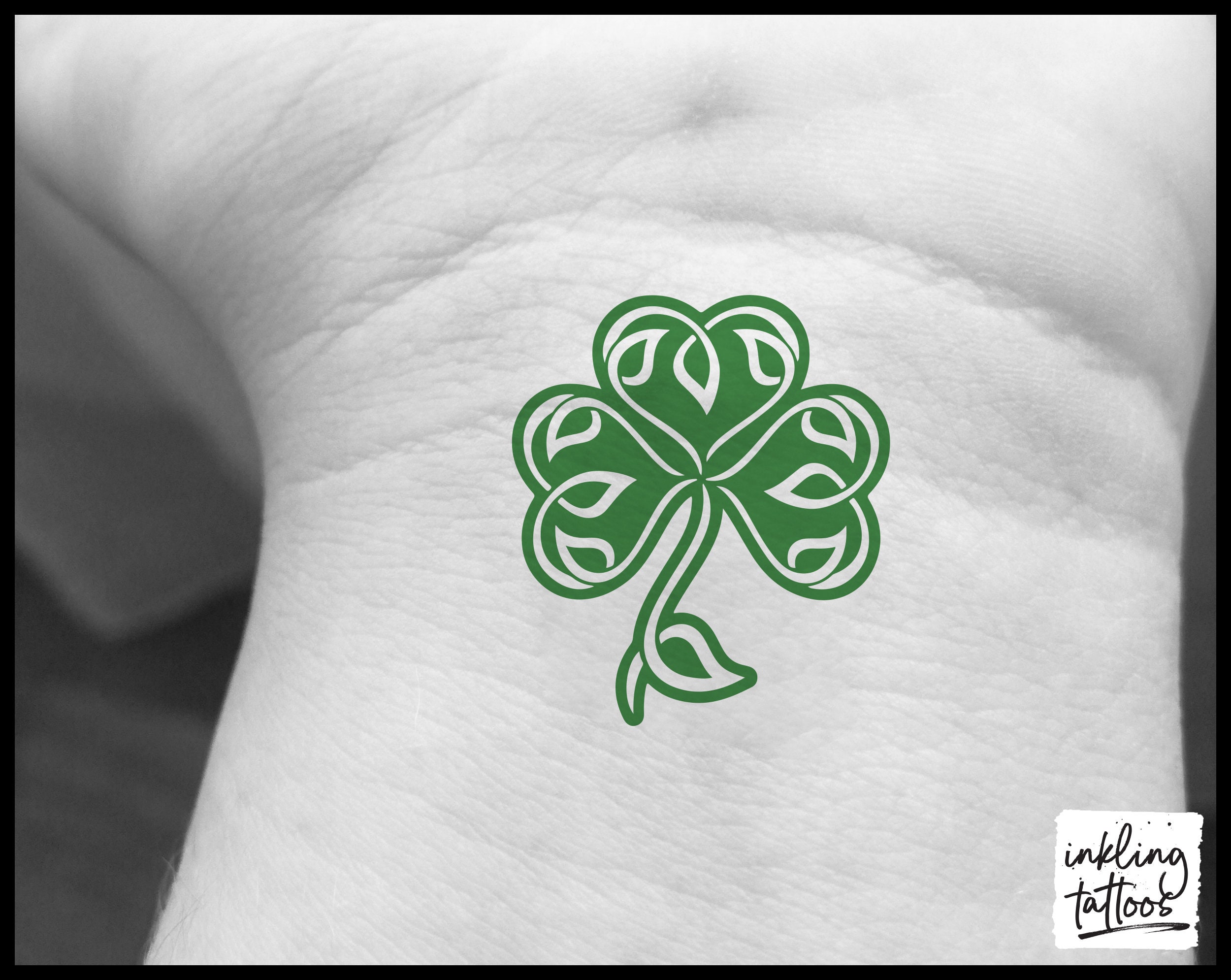 Tatouage Trefle A 5 Feuilles Tatouage temporaire de trèfle feuillu pré-découpé - Etsy France