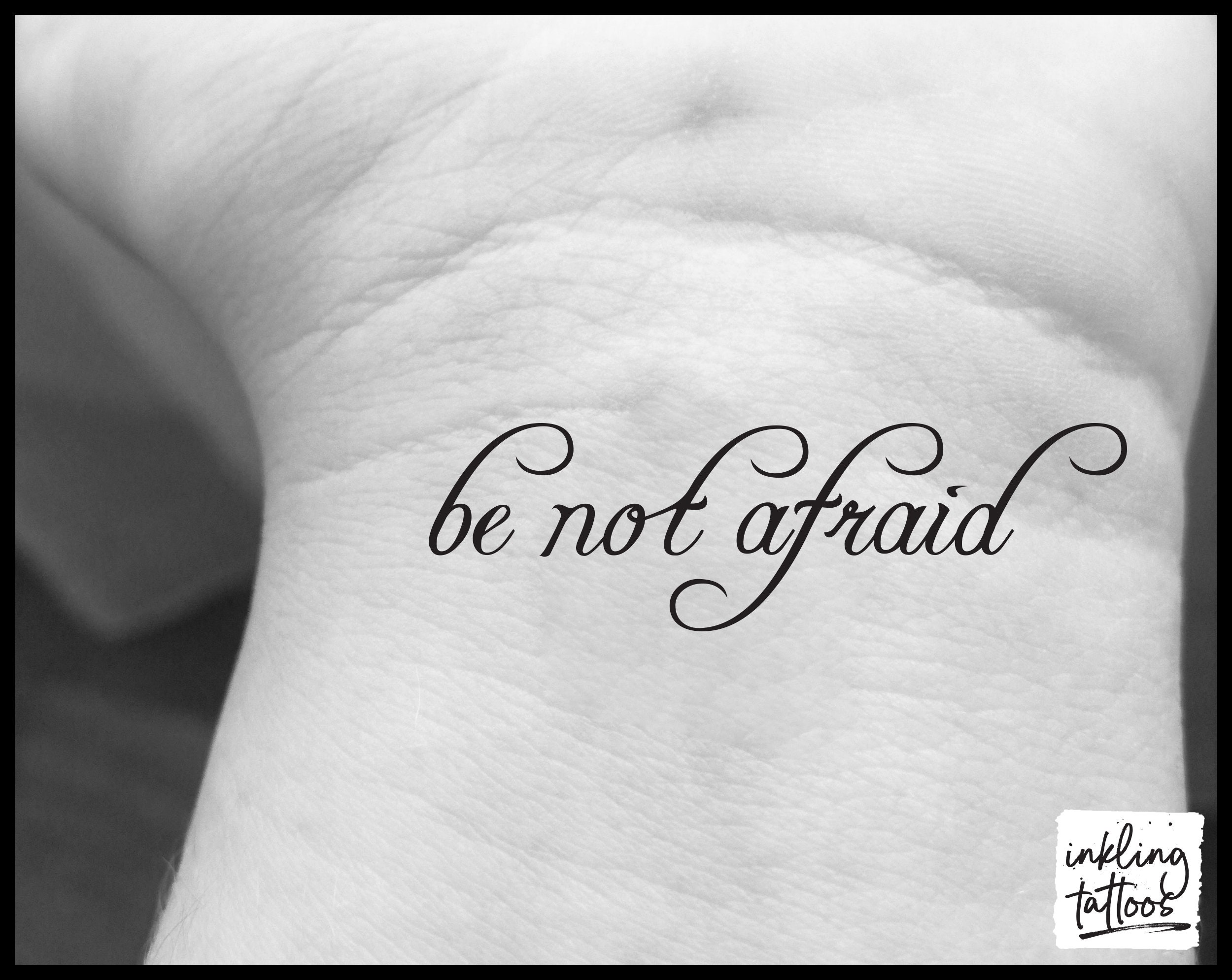 BE NOT AFRAID by Algimantas Žadeikis  seras tattoo Vilnius Lithuania  r tattoos