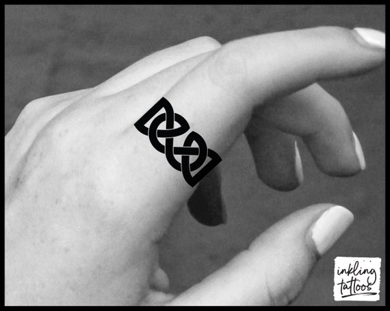 Celtic Knot Ring Temporary Tattoo, Pre-cut -  Denmark