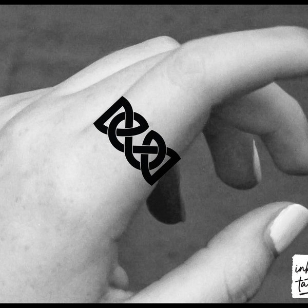 Celtic Knot Ring Temporary Tattoo, Pre-Cut