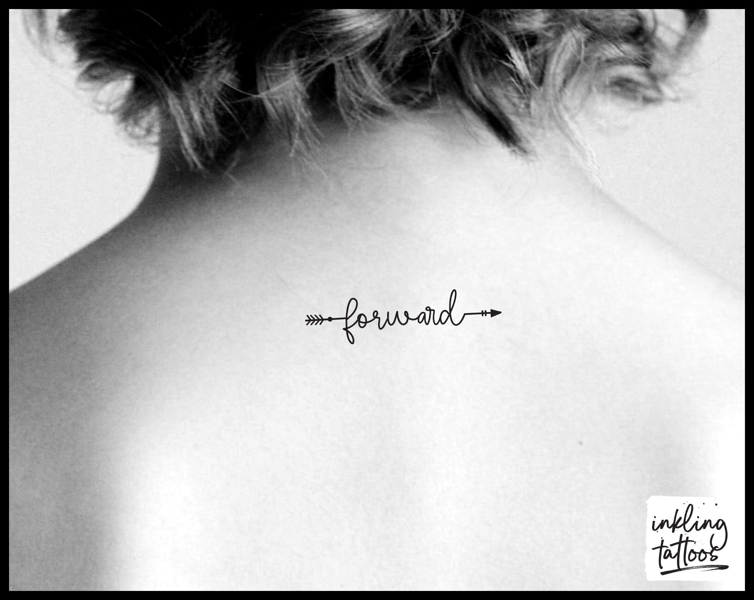 Vorwärts Pfeil temporäre Tattoo Pfeil Wort temporäre Tattoos Etsy