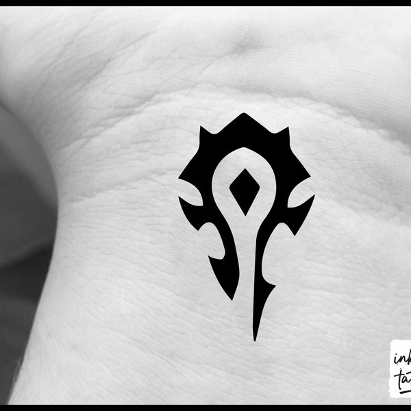 World of WarCraft Horde War Symbol Temporary Tattoo, Pre-Cut