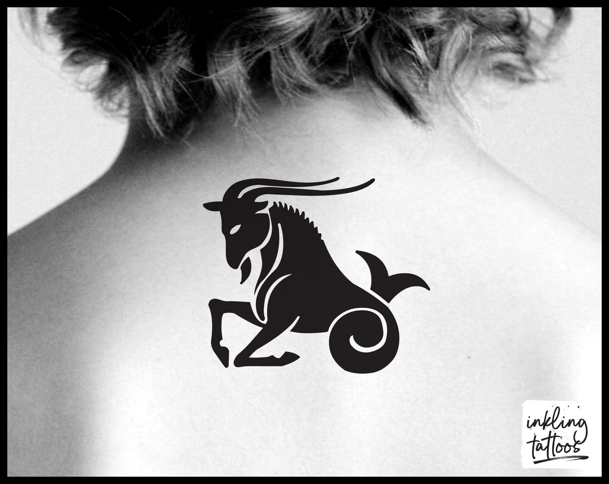 Zodiac Capricorn Temporary Tattoo Pre-cut - Etsy Canada