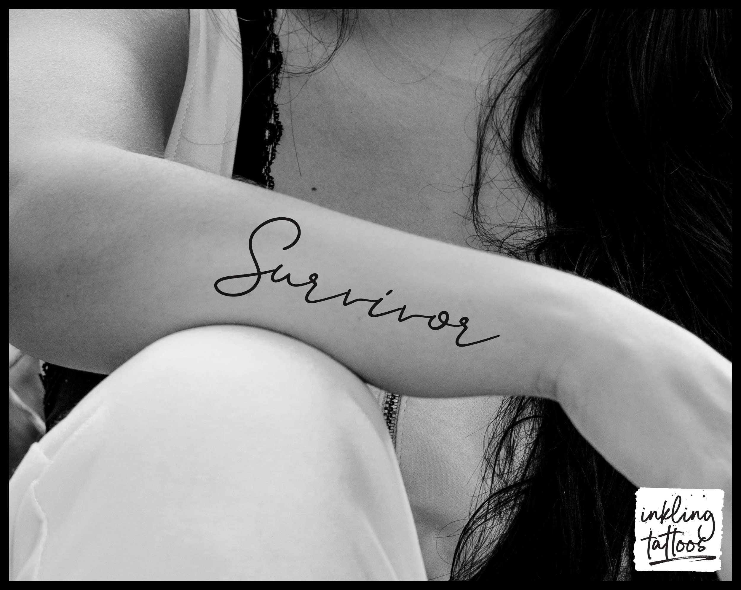 Survivor Quote Temporary Tattoo Pre-cut - Etsy