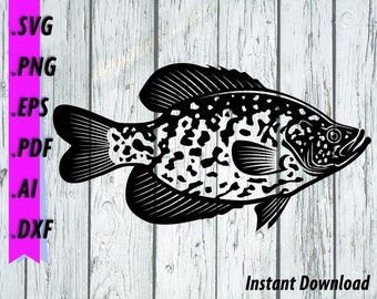 Crappie Svg Etsy