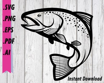 Download Rainbow Trout Svg Etsy