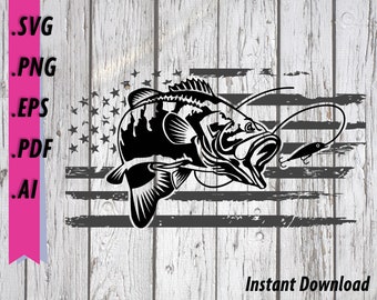 Download Bass Flag Svg Etsy