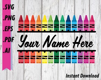 Download Crayon Monogram Svg Etsy