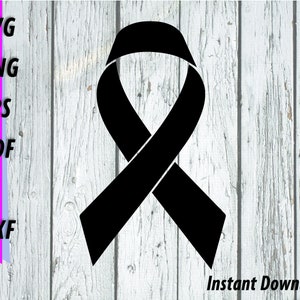 Cancer Ribbon SVG - Cancer Awareness Clipart - Cancer Ribbon Download