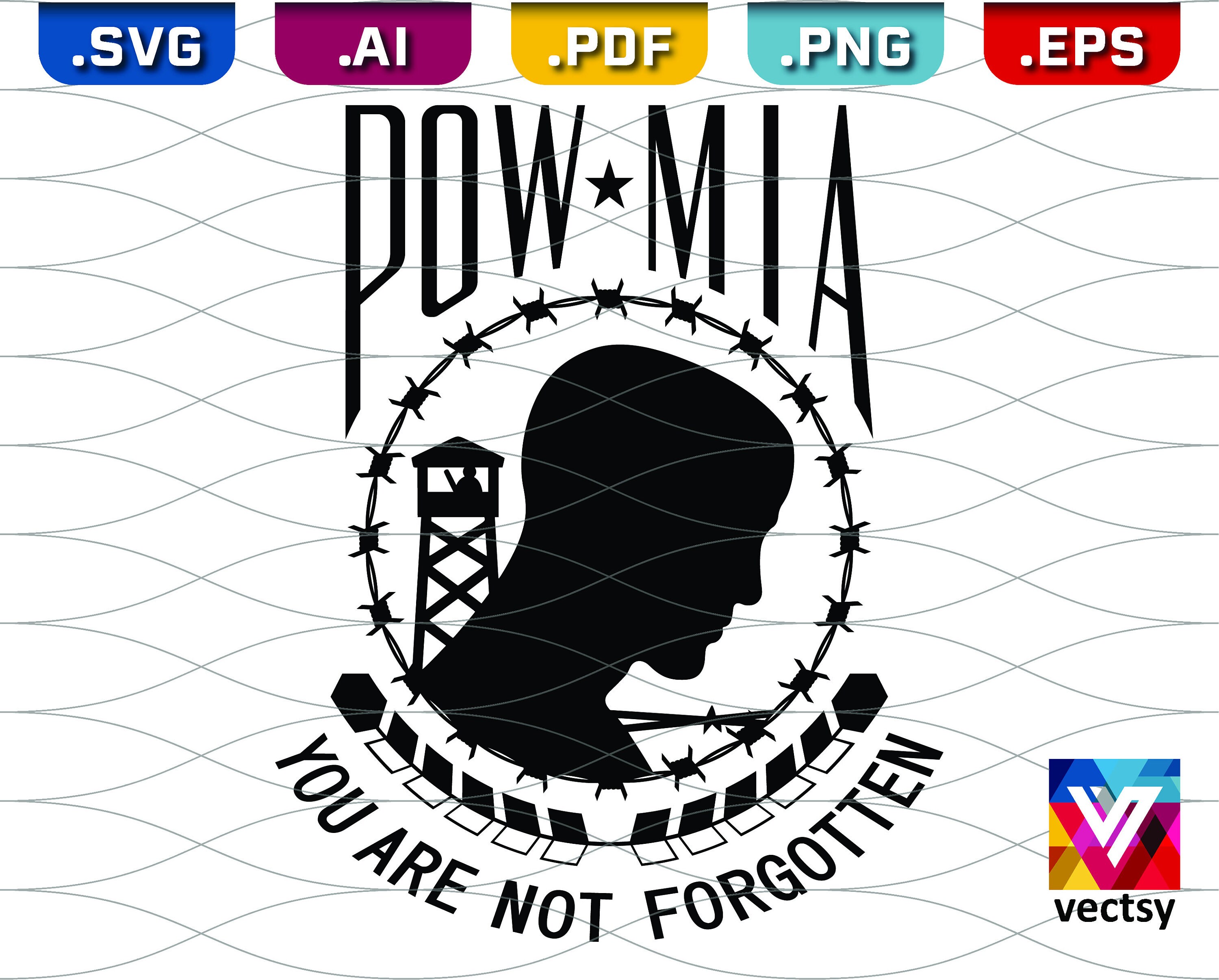 G128 POW/MIA Flag – 2x3 FT, Double Sided, Black, You Are Not Forgotten, Embroidered Stars