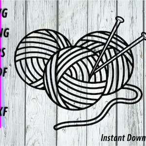 Ball of Yarn SVG - Garnkugel, Bastelkugel, Häkeln, Stricken, Quilting Clipart
