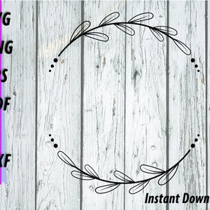 Laurel Wreath SVG  Flourish Cut File Wedding SVG