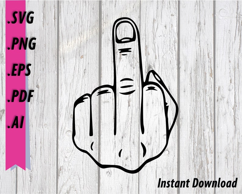 Download Middle Finger SVG Middle Finger Clipart Flipping the bird | Etsy