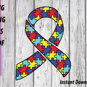 Autism Awareness SVG - Autism Ribbon - Autistic Spectrum Awareness