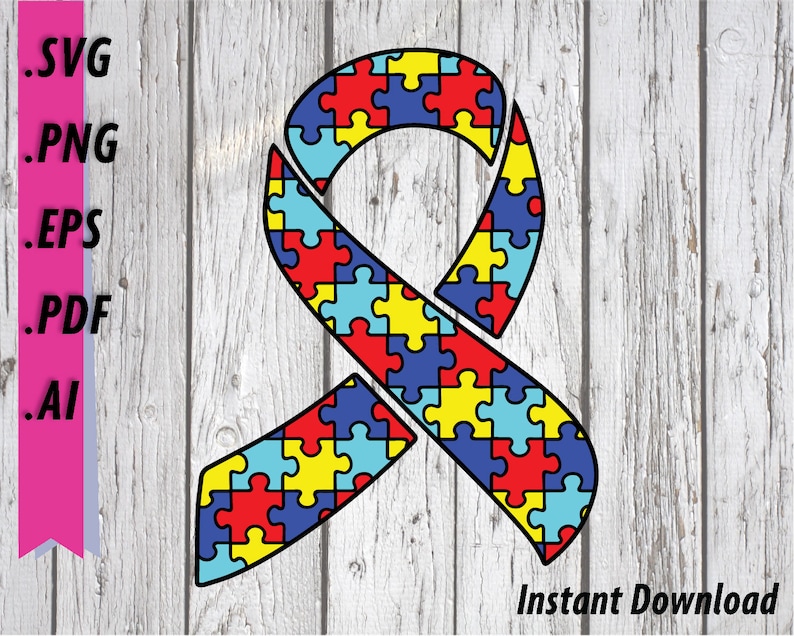 Autism Awareness SVG Autism Ribbon Autistic Spectrum - Etsy