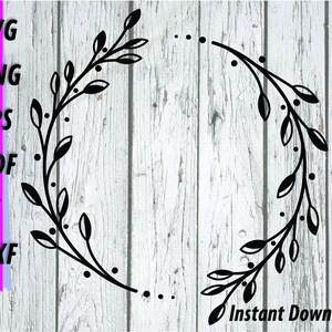 Laurel Wreath SVG Flourish Cut File Matrimonio SVG